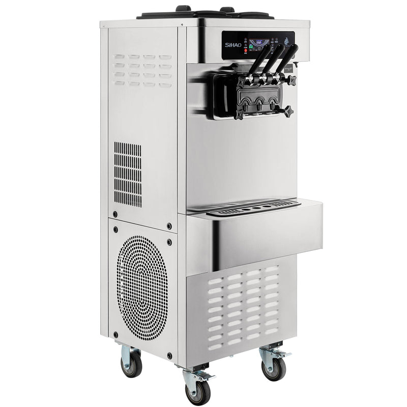 Load image into Gallery viewer, SIHAO - YKF-9236 - Commercial Ice Cream Soft Serve Machine | 20-28L/H Yield | 2+1 Flavors | 2450W  Power | with 2 x 7L Hoppers 1.8L Cylinders | Puffing Pre-Cooling Shortage Alarm
