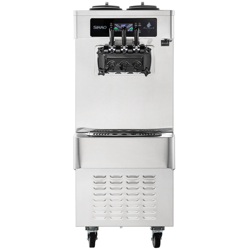 Load image into Gallery viewer, SIHAO - YKF-9236 - Commercial Ice Cream Soft Serve Machine | 20-28L/H Yield | 2+1 Flavors | 2450W  Power | with 2 x 7L Hoppers 1.8L Cylinders | Puffing Pre-Cooling Shortage Alarm
