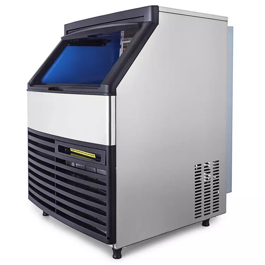 SIHAO - 110KG -  265LBS/24H | Commercial Ice Maker Machine | 510W compressor | ETL Approved | with 510W Compressor | 77LBS Storage | Electric Water Drain Pump | Water Filter | 2 Scoops Included