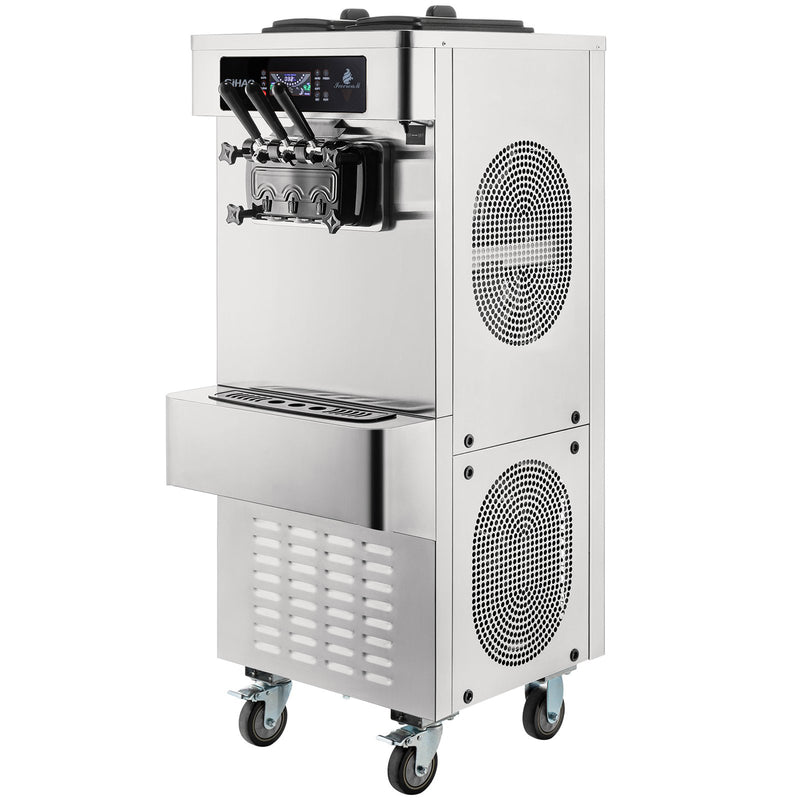 Load image into Gallery viewer, SIHAO - YKF-9236 - Commercial Ice Cream Soft Serve Machine | 20-28L/H Yield | 2+1 Flavors | 2450W  Power | with 2 x 7L Hoppers 1.8L Cylinders | Puffing Pre-Cooling Shortage Alarm
