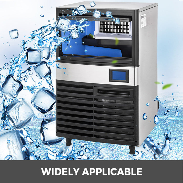 Load image into Gallery viewer, SIHAO - 70KG - 155LBS/24H | 335W compressor | Commercial ice Maker Machine |  with 39LBS Bin and Electric Water Drain Pump | Stainless Steel | Auto Operation
