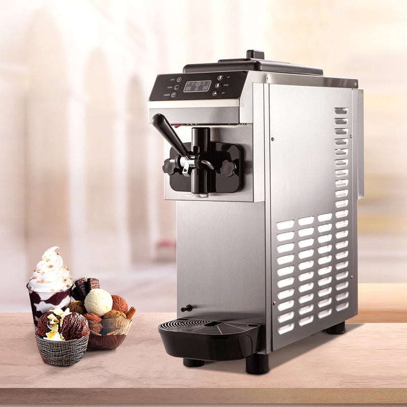 Load image into Gallery viewer, SIHAO - D200 - Countertop Soft Ice Cream Machine | 1200W Compressor | 13L/H (3.4 Gal/Hour) | with LED Intelligent Panel
