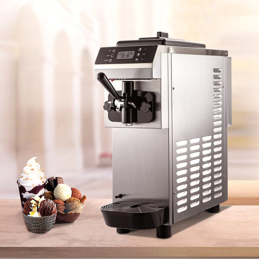 SIHAO - D200 - Countertop Soft Ice Cream Machine | 1200W Compressor | 13L/H (3.4 Gal/Hour) | with LED Intelligent Panel