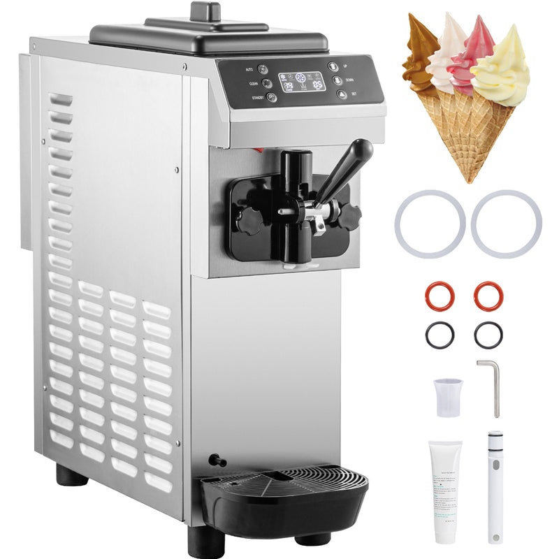 Load image into Gallery viewer, SIHAO - D200 - Countertop Soft Ice Cream Machine | 1200W Compressor | 13L/H (3.4 Gal/Hour) | with LED Intelligent Panel
