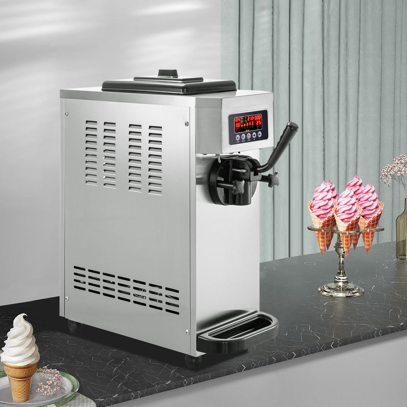 Load image into Gallery viewer, SIHAO - A116 - Countertop Soft Serve Ice Cream Machine | 1200W Powerful Compressor | 4.8-5.3 Gal/H | with LCD Panel | Stainless Steel
