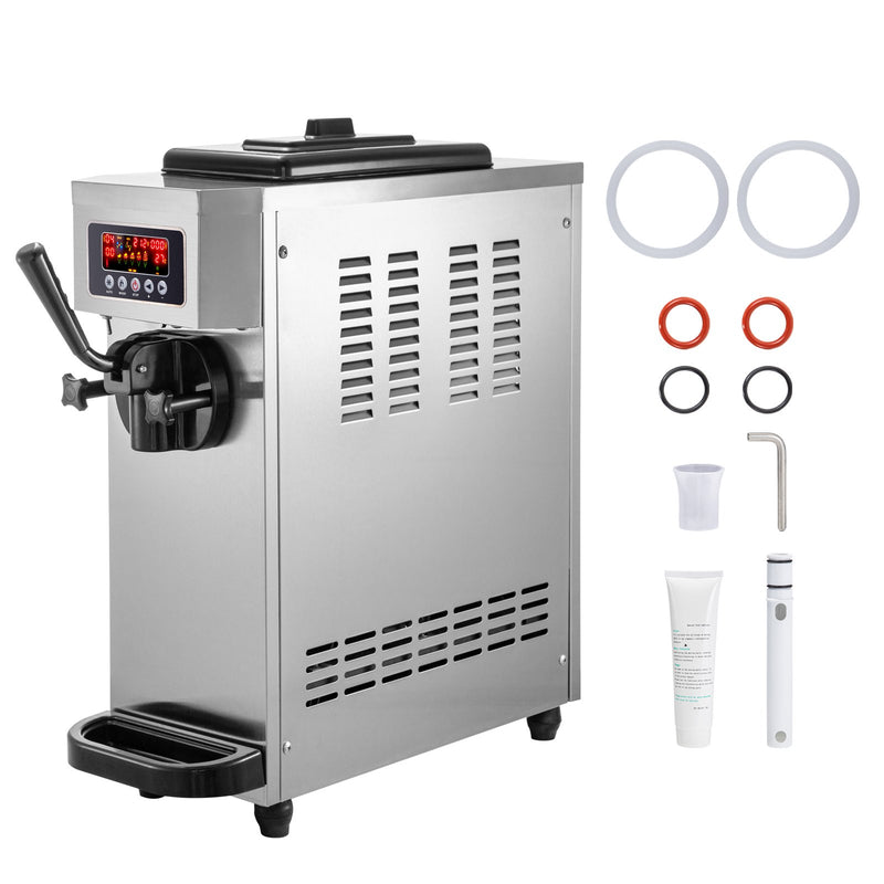 Load image into Gallery viewer, SIHAO - A116 - Countertop Soft Serve Ice Cream Machine | 1200W Powerful Compressor | 4.8-5.3 Gal/H | with LCD Panel | Stainless Steel
