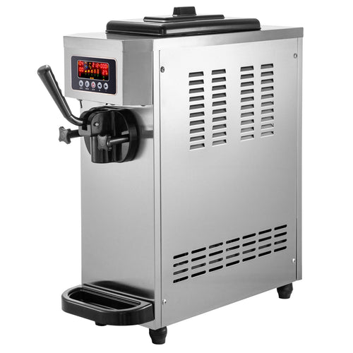 SIHAO - A116 - Countertop Soft Serve Ice Cream Machine | 1200W Powerful Compressor | 4.8-5.3 Gal/H | with LCD Panel | Stainless Steel