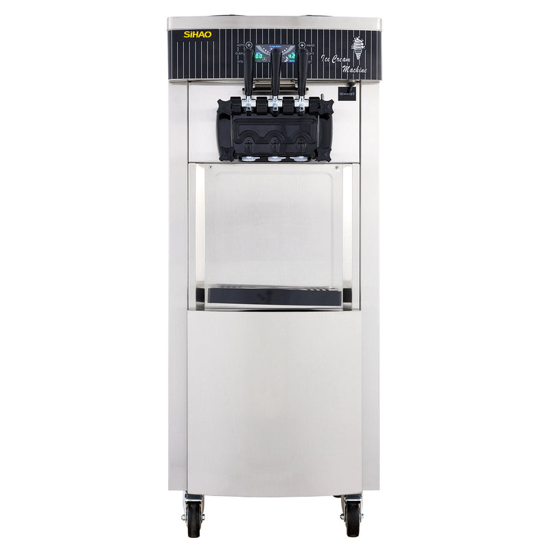 Load image into Gallery viewer, SIHAO - YKF 8228H - Commercial Soft Ice Cream Machine | 2200W Compressor | 2+1 Flavors | 5.3-7.4 Gal/H Auto Clean LCD Panel
