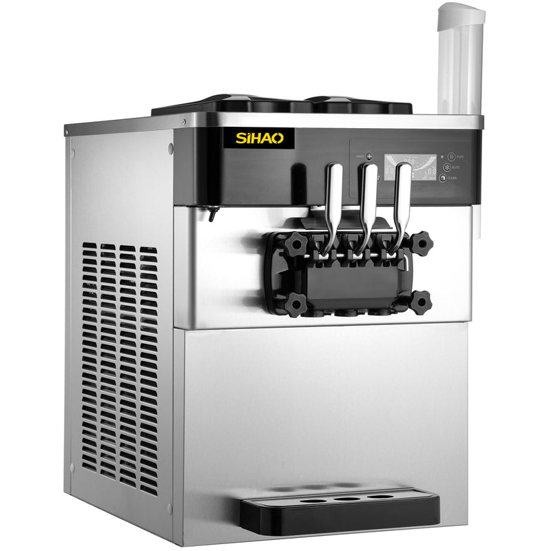 Load image into Gallery viewer, SIHAO - YKF-826T - Commercial Countertop Soft Ice Cream Machine | 2+1 Flavors | 2200W | 20-28L/H (5.3-7.4 Gal/H) | with two 3L Hoppers
