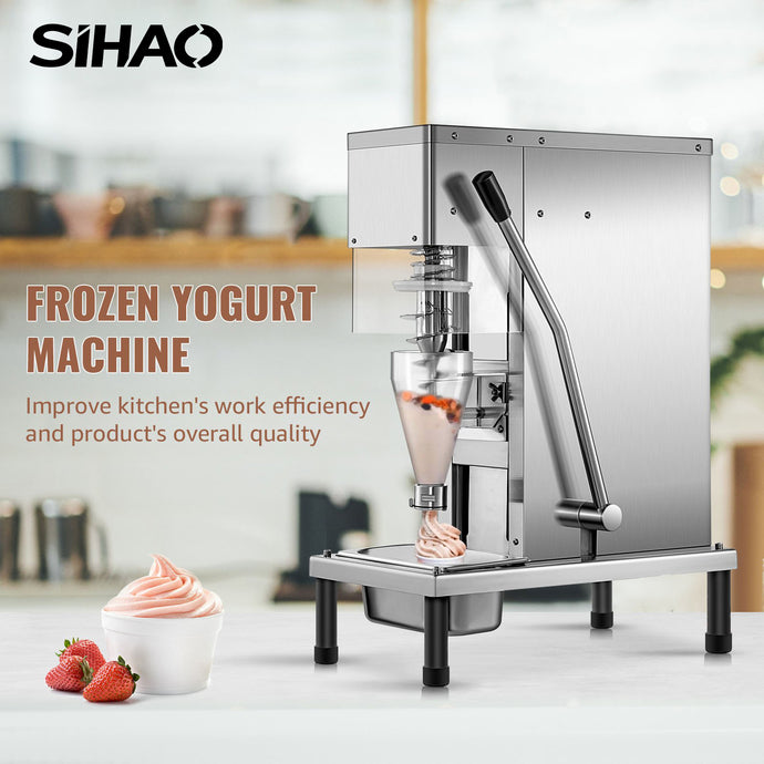 SIHAO - 7150T - Frozen Yogurt Blending Machine | 750W | Yogurt Milkshake Ice Cream Mixing Machine | 304 Stainless Steel Construction | Professional Commercial Kitchen Equipment