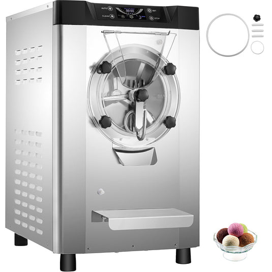 SIHAO - YKF-7218 - Commercial Countertop Hard Serve Ice Cream Machine | 4.8-6.3 Gal/H | 1.6 Gal Cylinder | 2000W Compressor | LCD Screen