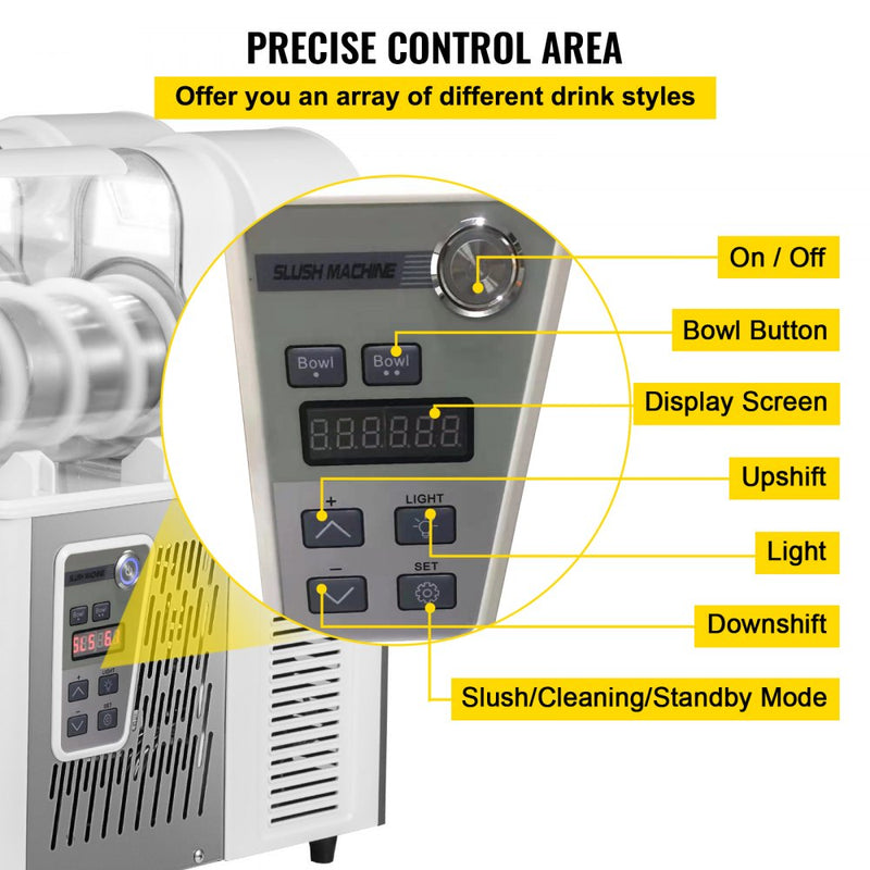 Load image into Gallery viewer, SIHAO - 3L x 2 Tank | Commercial Slushy Machine | 340W | with Temperature Preservation | Stainless Steel | Automatic Cleaning
